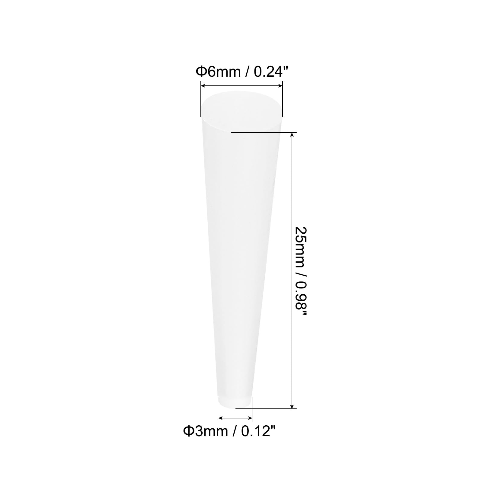 Amazon | uxcell シリコンゴム テーパープラグ 3 mm～6mm 実験用テスト